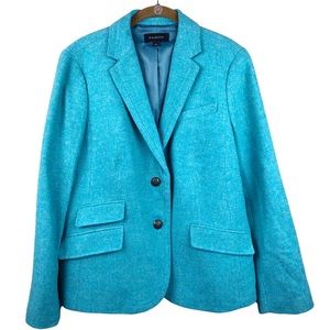 Talbots Blazer Wool Teal 16